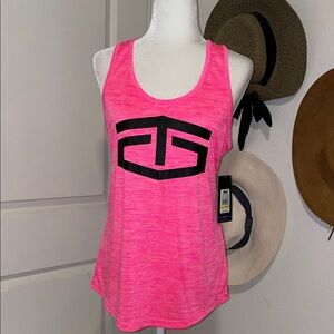 NWT TAPOUT Pink Tank Top with Black Logo